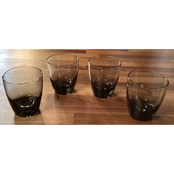 Libbey Classic Smoke Gray Double Old Fashioned Rocks Glasses Set of 4 - Picture 5 of 10